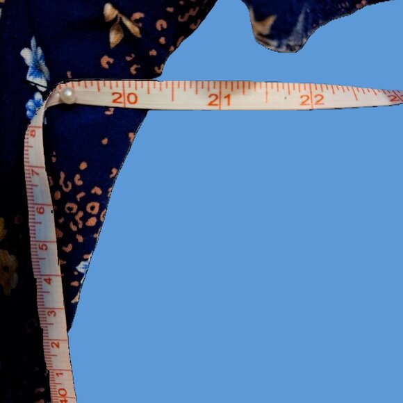 Torrid Navy Leopard Floral Challis Mini Trapeeze Dress Sz 2 - Picture 6 of 6